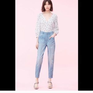La Vie Rebecca Taylor Drapey Denim Pant